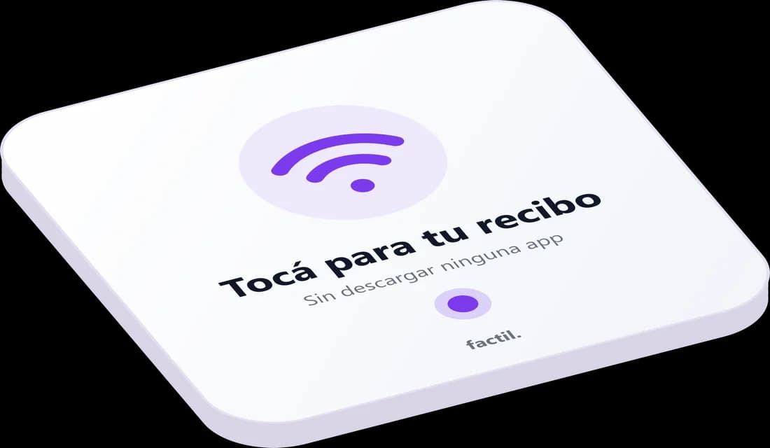 Factil Tag en el mostrador: 'Tocá para tu recibo'